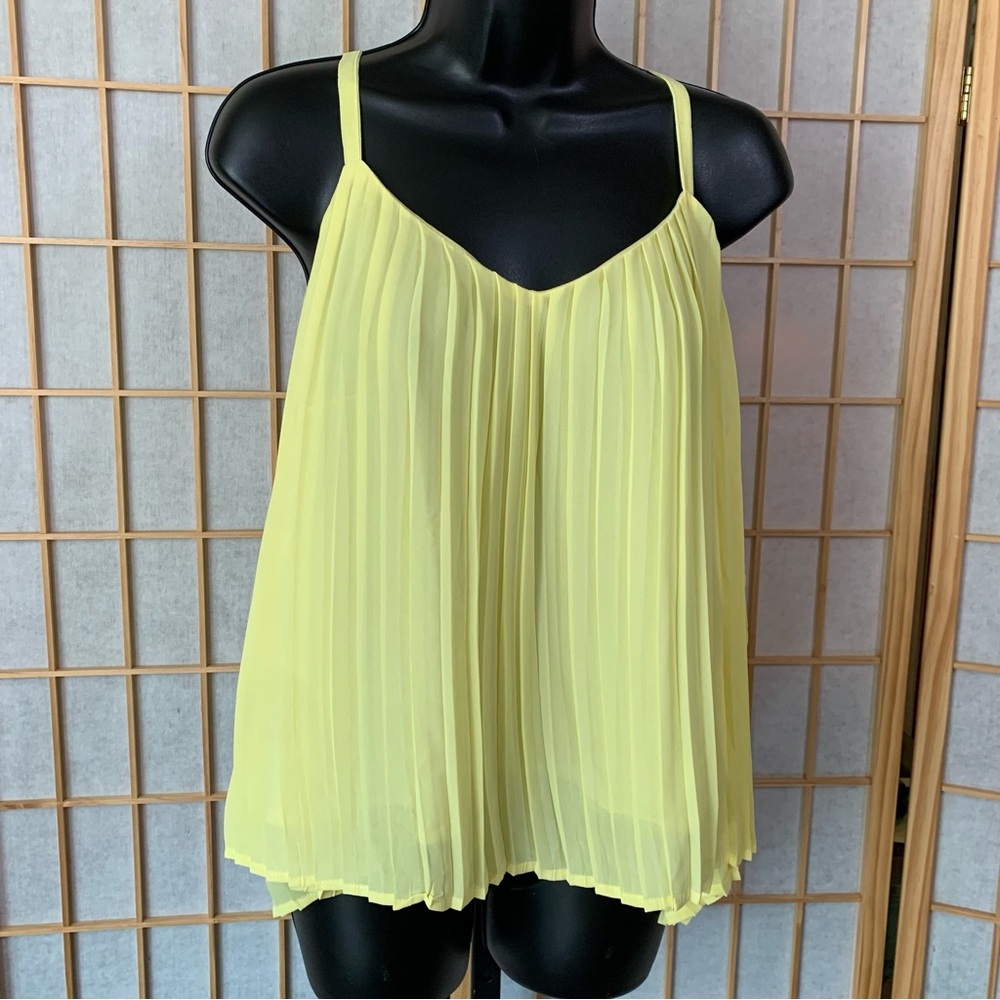 American Rag Yellow Pleats Summer Top